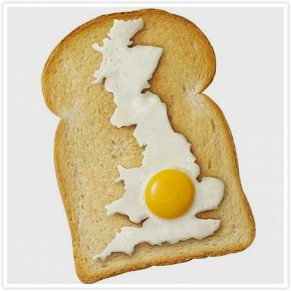 トースト目玉焼きの英国地図